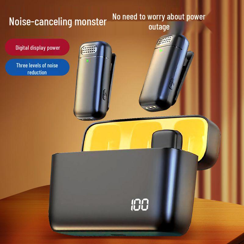 

K6 Wireless Lavalier Microphone with Intelligent Noise Reduction and Charging Case for Mobile Live Recording Android 1-2 [With Charging Case]