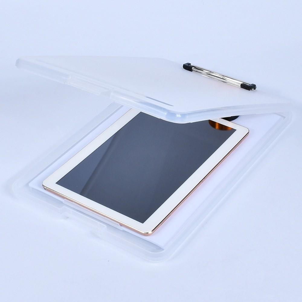 a4 Size File Organizer Plastic Document Box Practical File Folder with Clipboard School Use