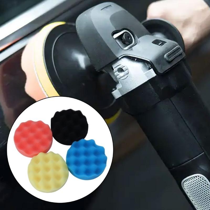 2025 New 4Pcs 4inch Buffing Polishing Sponge Pads For Car Polisher Buffer