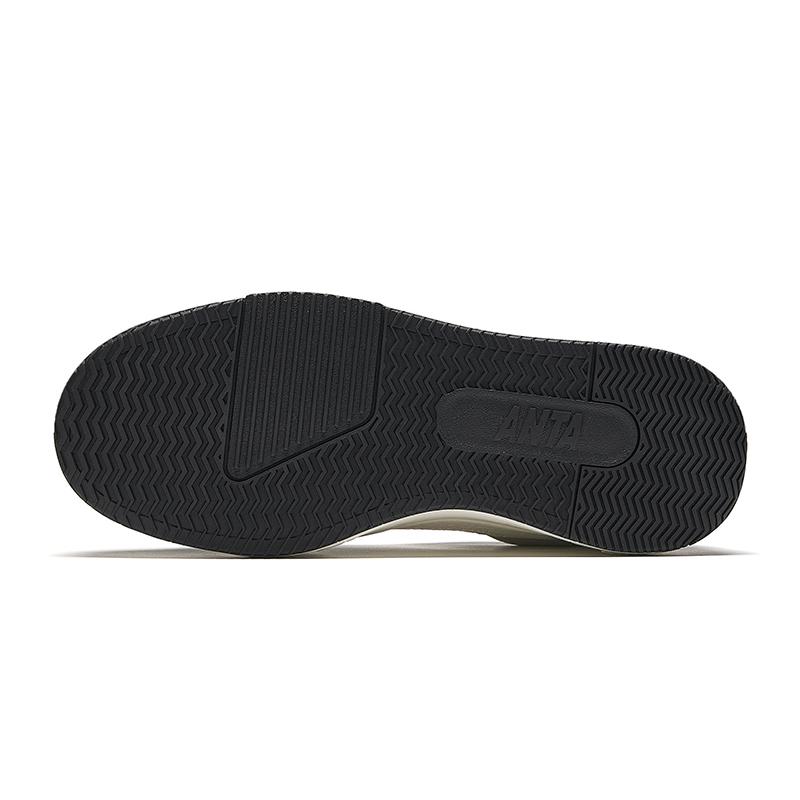 New Anta C37 Series Anti Slip And Wear Resistant Lightweight Height Increasing Low Top Skateboard Shoes Women's White Black 922448081-2