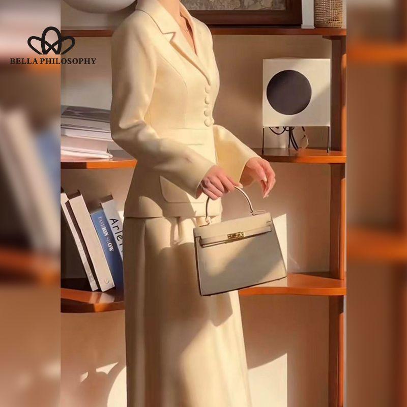 Slim Jacket Versatile Long Skirt Female Spring Noble Celebrity Suit Women's Casual Style Suit Office Lady Suit