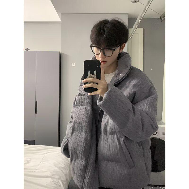 Trendy Winter Youth Stand Collar Cotton Jacket – Warm, Stylish, and Casual L
