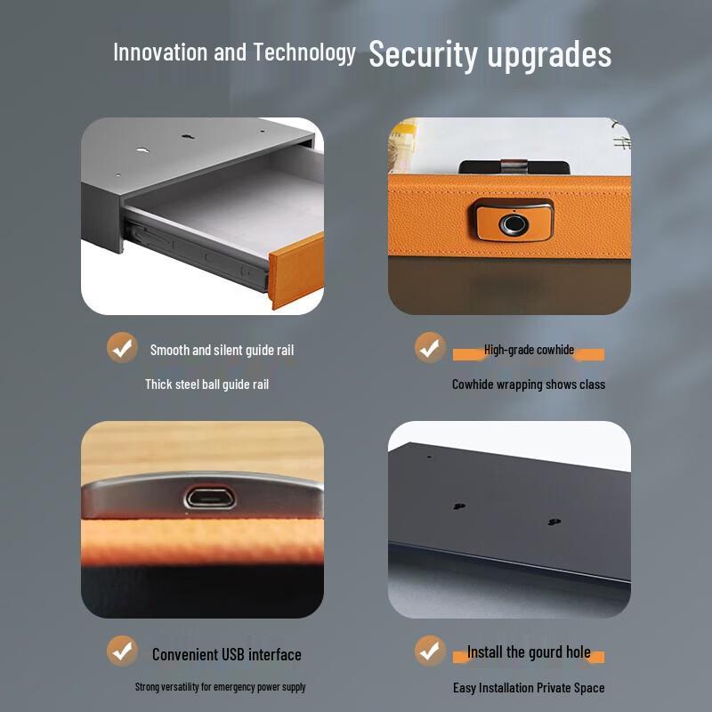 TIGER Fingerprint Hidden Drawer Safe
