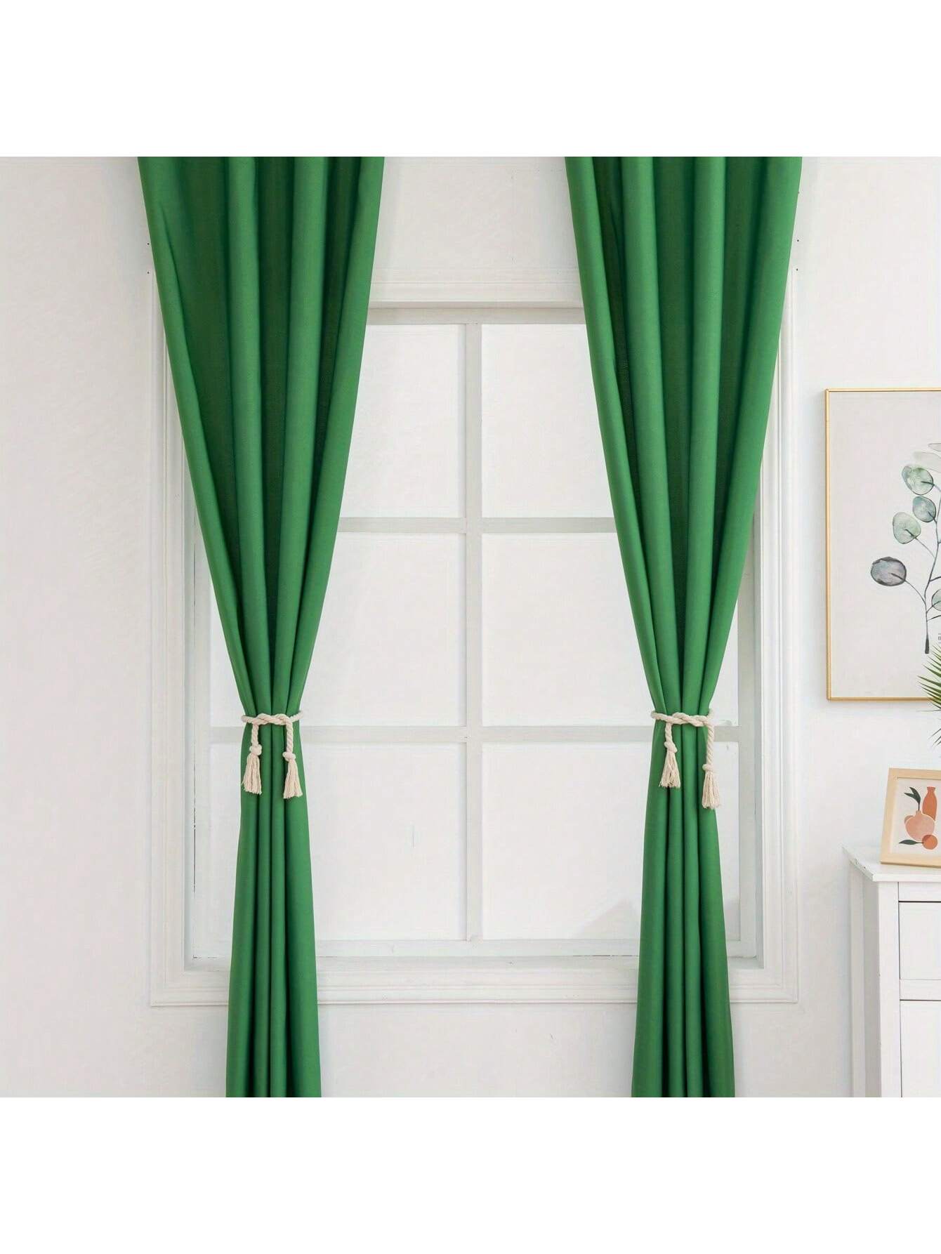 

1 шт. 80% затемняющая штора для спальни, гостиной, штора с высоким затемнением, занавески для окон 100x130cm&Rod Pocket зелёный