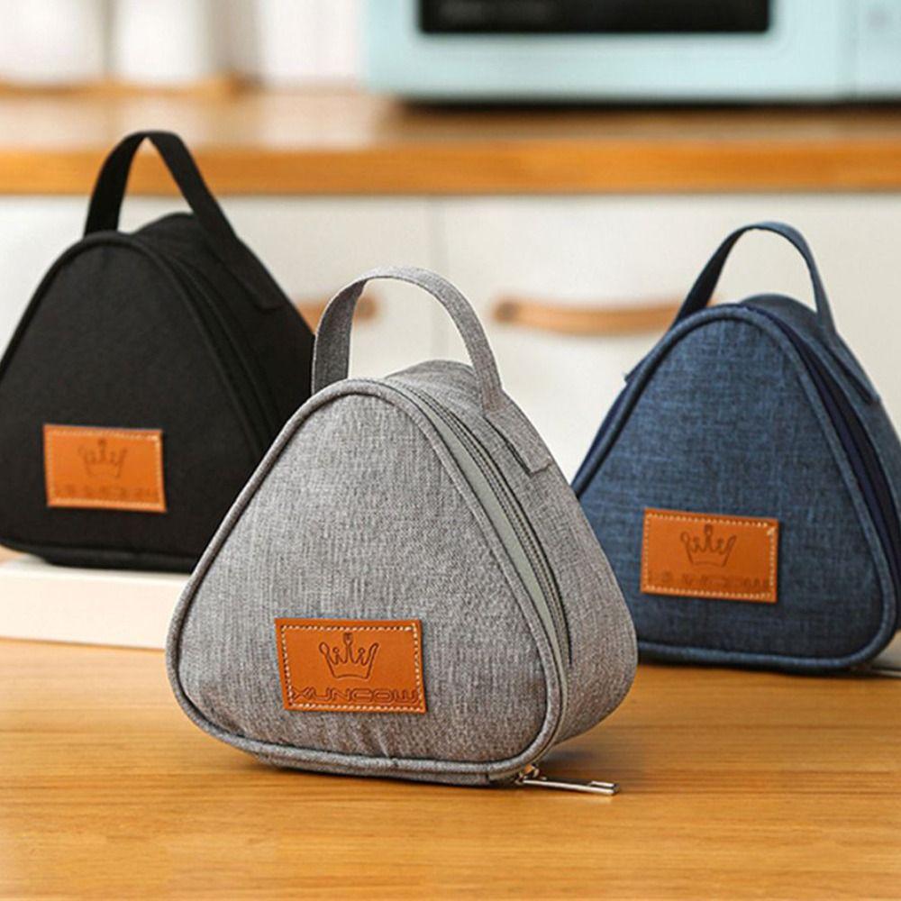 Waterproof Triangle Fresh Cooler Bags Lunch Storage Handbags Korean Lunch Box Tote Food Container