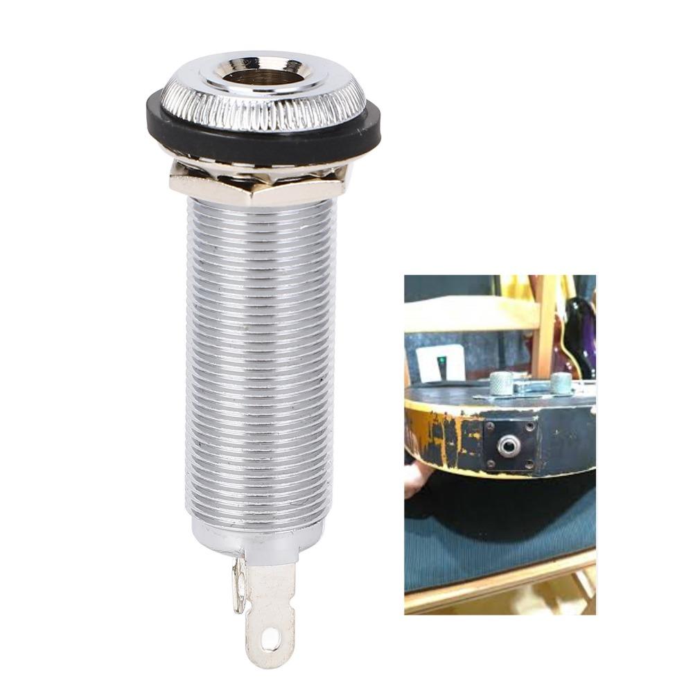 2PCS Metal Guitar Bass Jack 6.35mm Input Output Jack Electric Guitar Parts For Electric Guitar