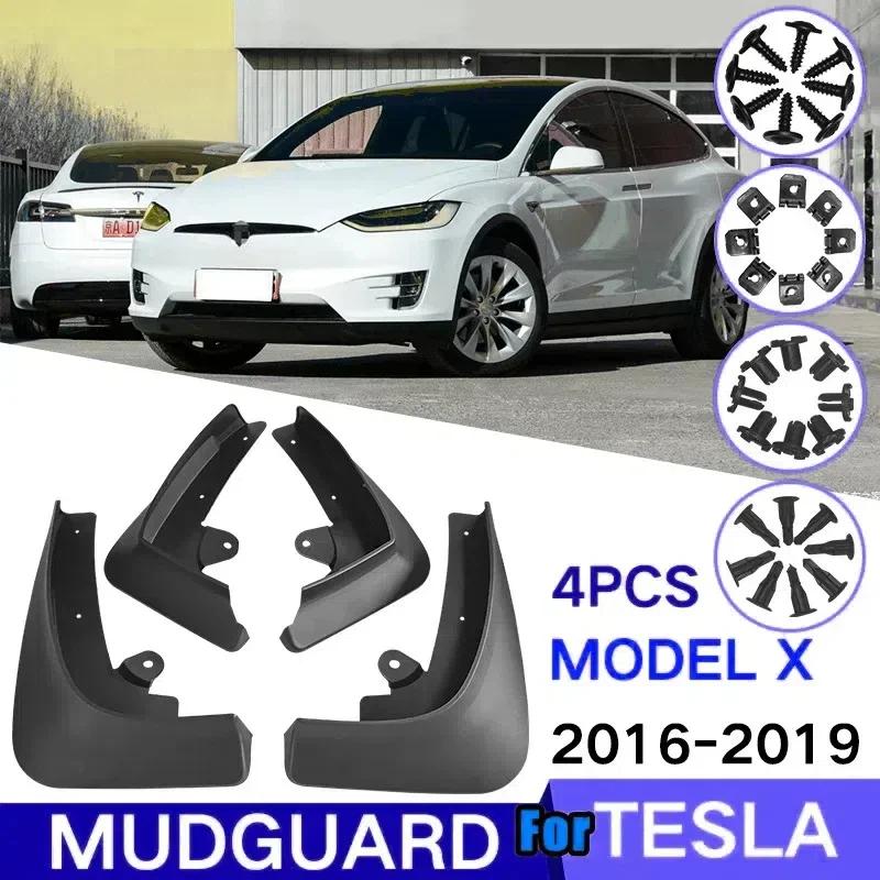 For Tesla MODEL X 2016- Mudflaps Splash Guard Mud Flap Mudguards Front Rear Fender Flare Car Styling Accessories