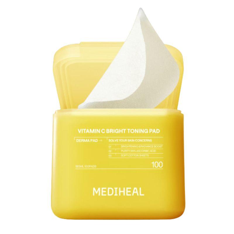 MEDIHEAL Dermalogy Vitamin C Brightening Toner Pad Radiance Facial Pads 100 Sheets 180ml 1