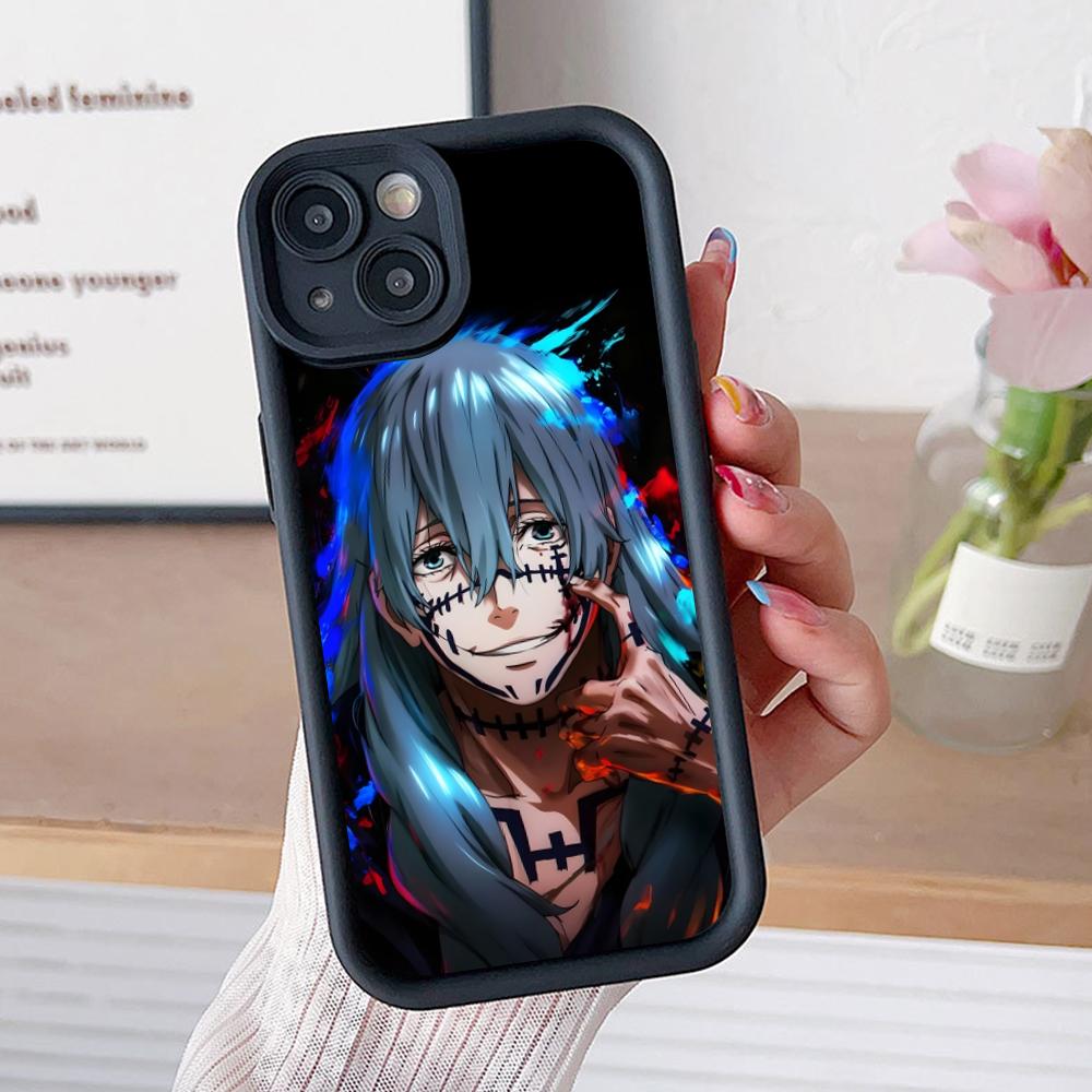 JJK Mahito Phone Case for iPhone 17 16 15 14 13 12 11 Air Pro Max Plus Black Soft TPU Shockproof Cover