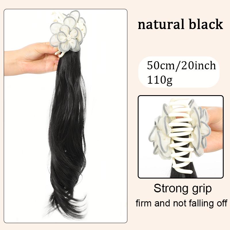 

Синтетический парик с завитками на клипсе с цветком абрикоса, женский парик, парик из хвоща, простой, для ежедневного использования для вечеринок