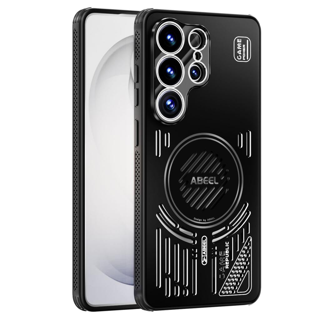 ABEEL For Samsung Galaxy S26 Ultra Magnetic Case Aluminium Alloy + PC + TPU Hollow Heat Dissipation Phone Cover