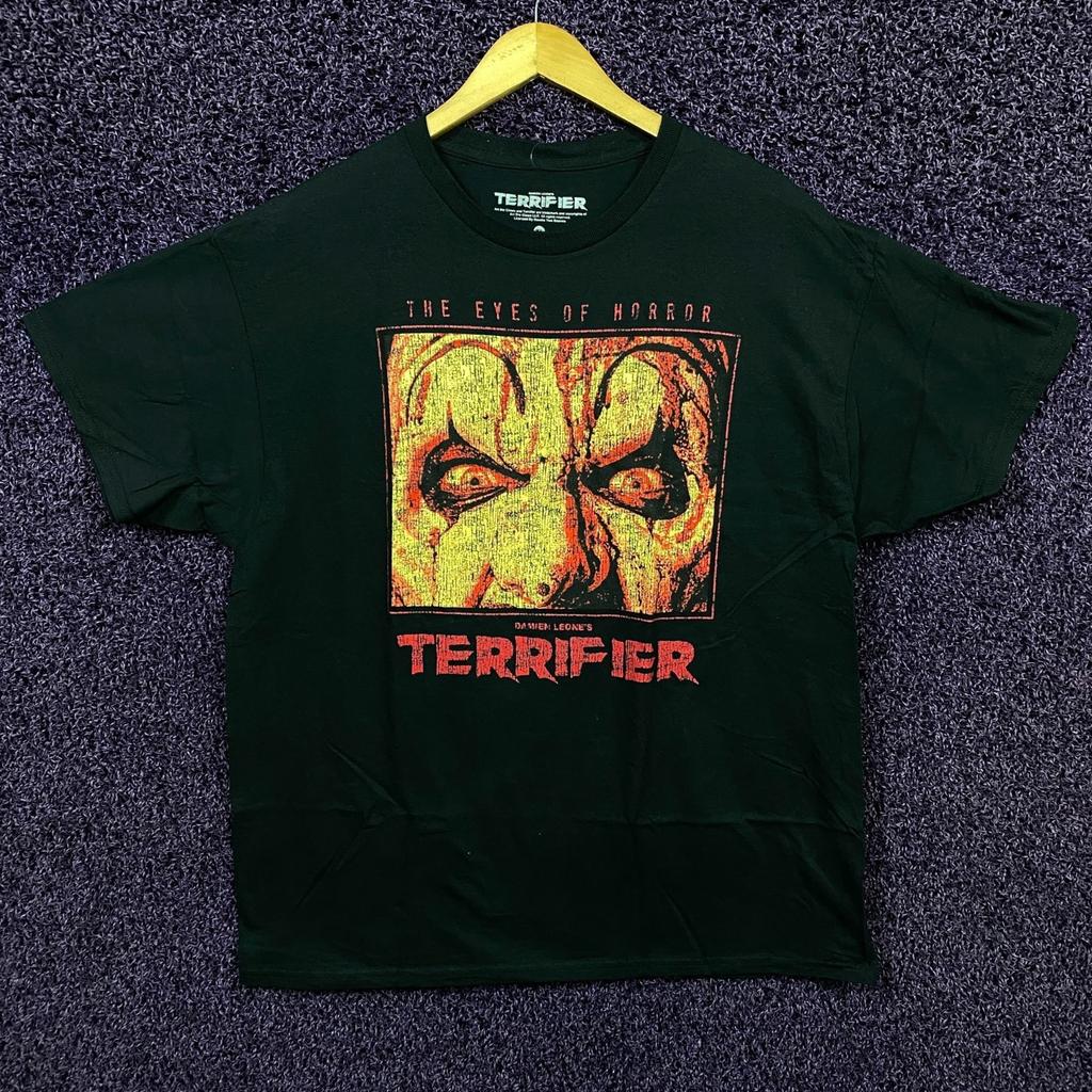 Terrifier The Eyes of Horror Art the Clown Film T-Shirt XL