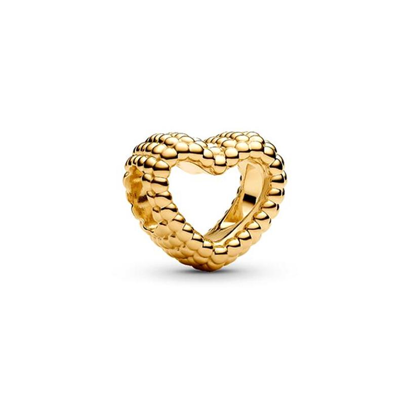 New Original Charms Sparkling Golden Hearts Series Angel Wings Hearts Clip Lucky Star Beads Fit Snake Bracelets DIY Jewelry Gift
