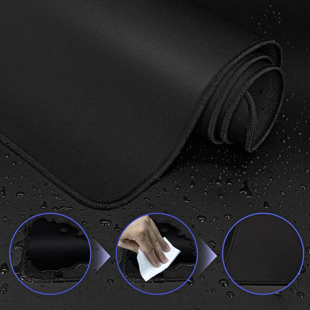 Pure Black Gaming Mouse Pad Anti Slip Rubber Mouse Pad Computer Gaming Desk Pad Wool Felt Laptop Desk Anti Slip Mouse Pad