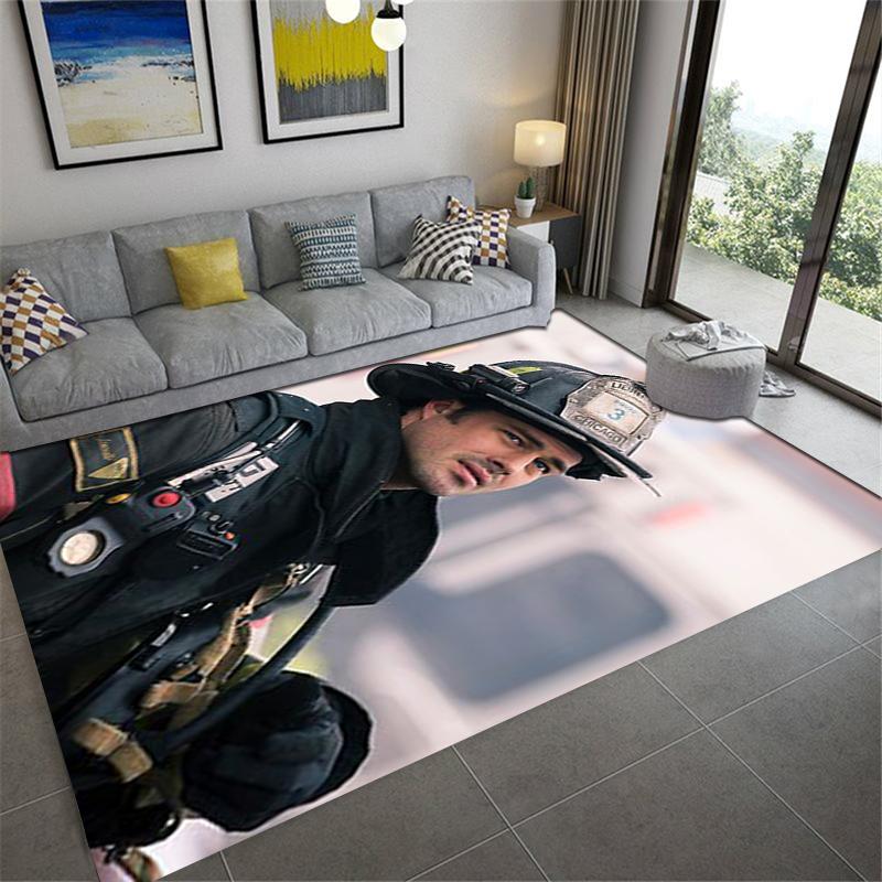 2025 New Chicago Fire Carpet Rug for Living Room Bedroom Home Sofa Decoration,Kids Play Non-slip Floor Mat