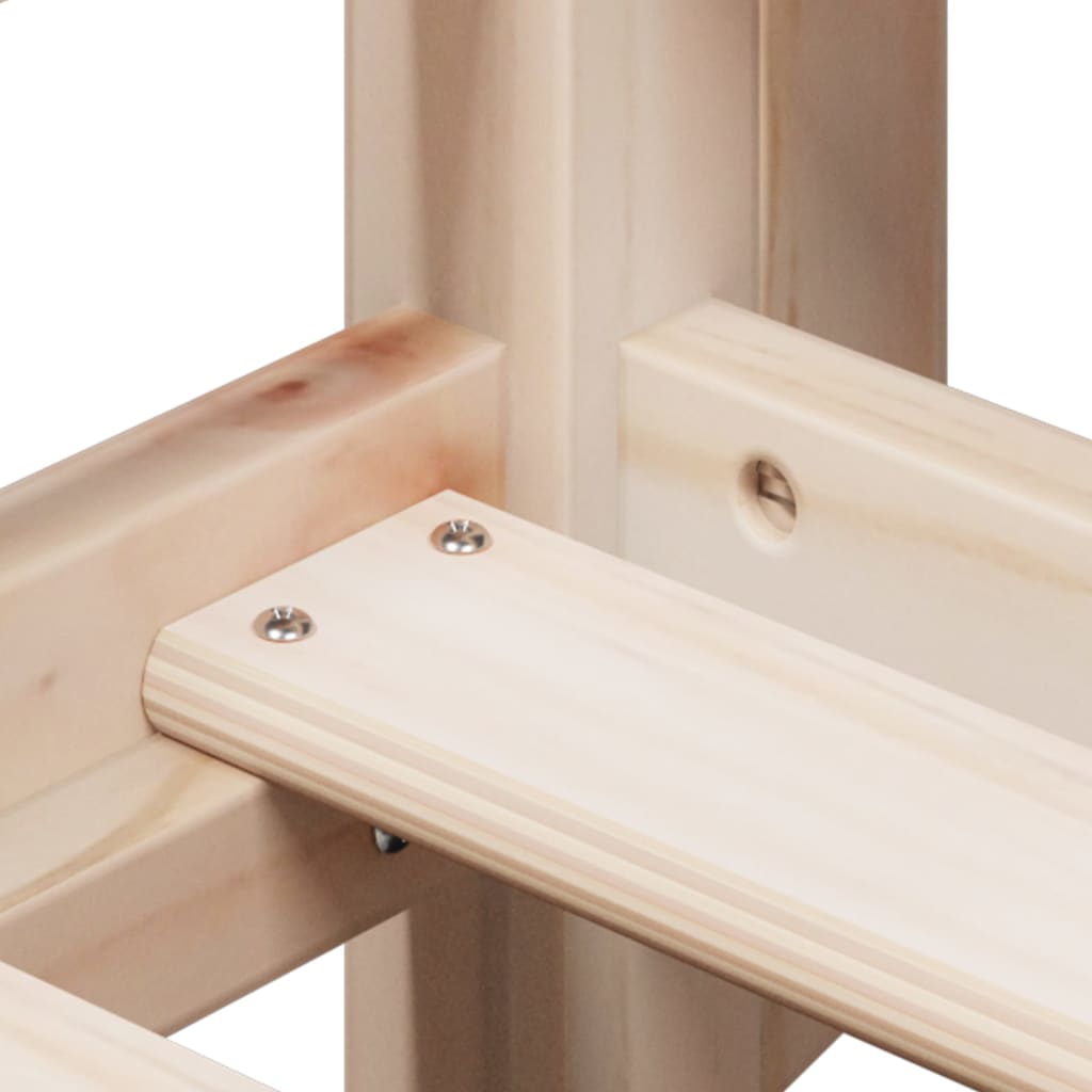 Bunk Bed with Canopy 80x200 cm Solid Pine Wood