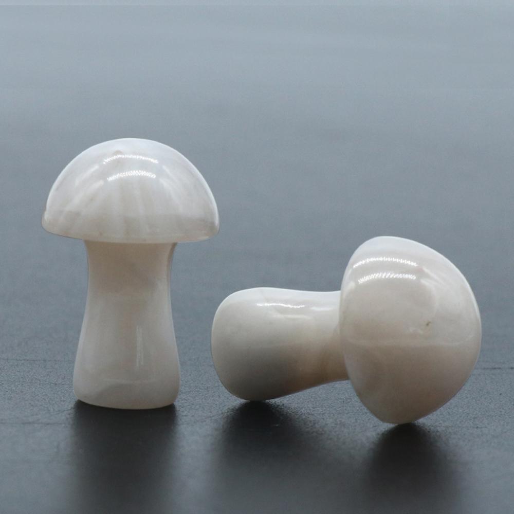 2 шт. мини-орнамент из натурального камня, декоративная грибная форма, кварцевые камни, небольшой домашний декор, мебель для Рождества, Хэллоуина, ювелирные изделия, подарки 28x18 мм 2Pcs/28x18mm