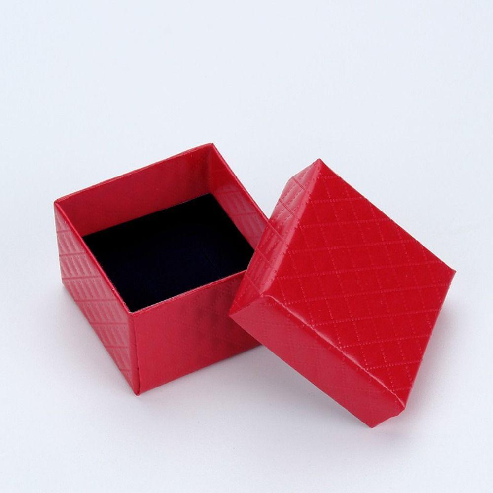 6Pcs Sponge Case Jewelry Gift Box Paper Jewelry Display Box High Quality Ring Box Wedding Favors