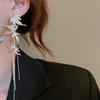 Zinc Zinc Alloy Long Tassel Dangle Earrings Chinese Ancient Style Ear Jewelry Bamboo Leaf Earrings  Party