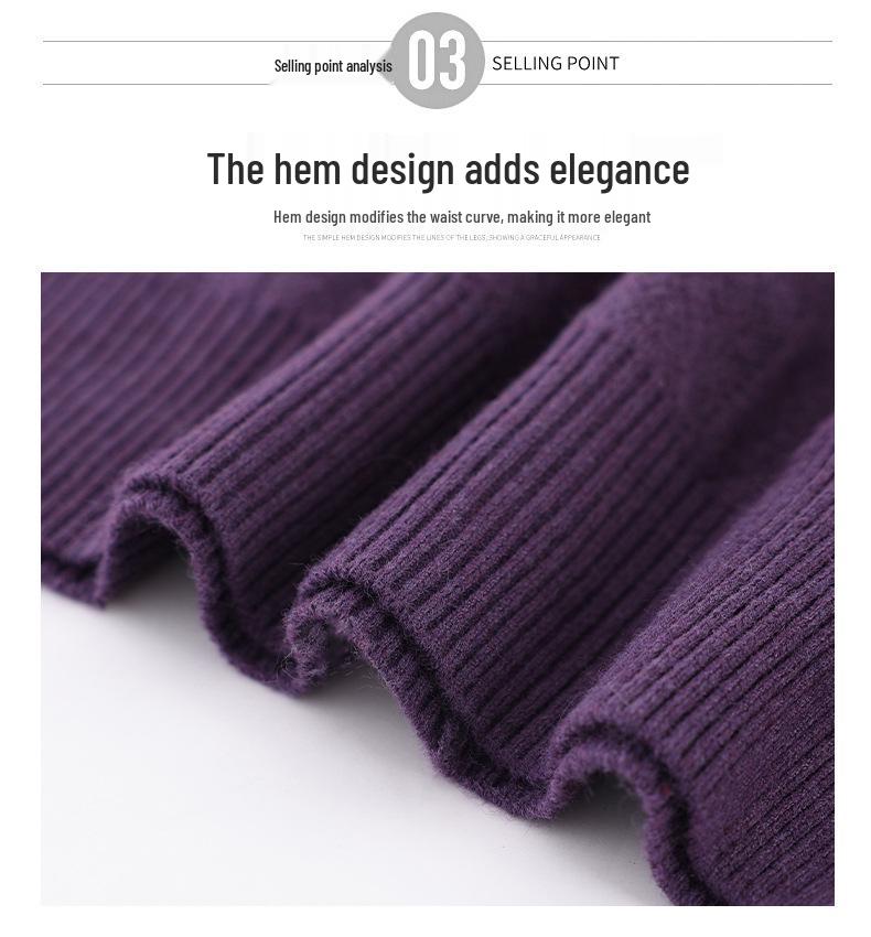 Autumn Fashion: Stylish Knit Two-Piece for Middle-Aged and Elderly Women