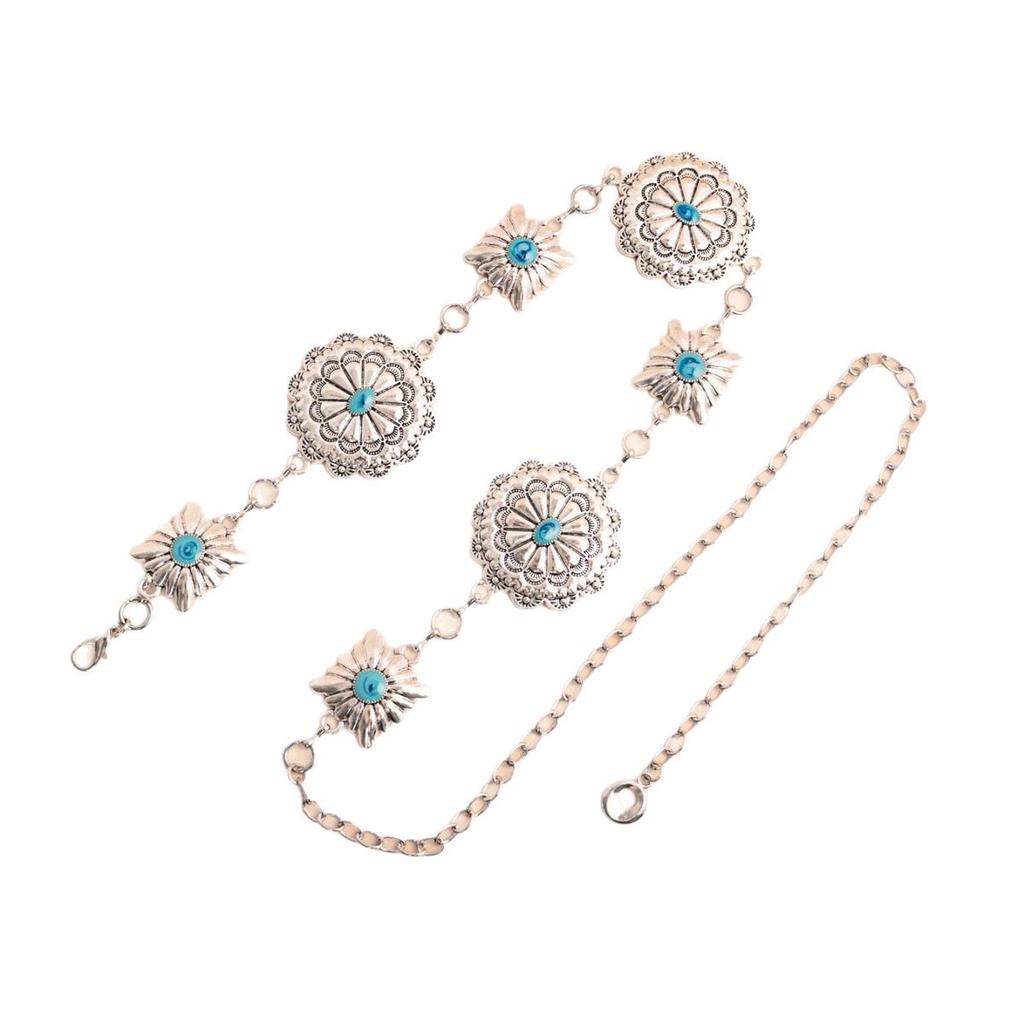 Songhua Stone Ethnic Style Ladies Fashion Waist Chain Accessory