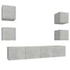 VidaXL Ensemble de meubles TV 6 pcs Gris béton Bois d'ingénierie 3114257