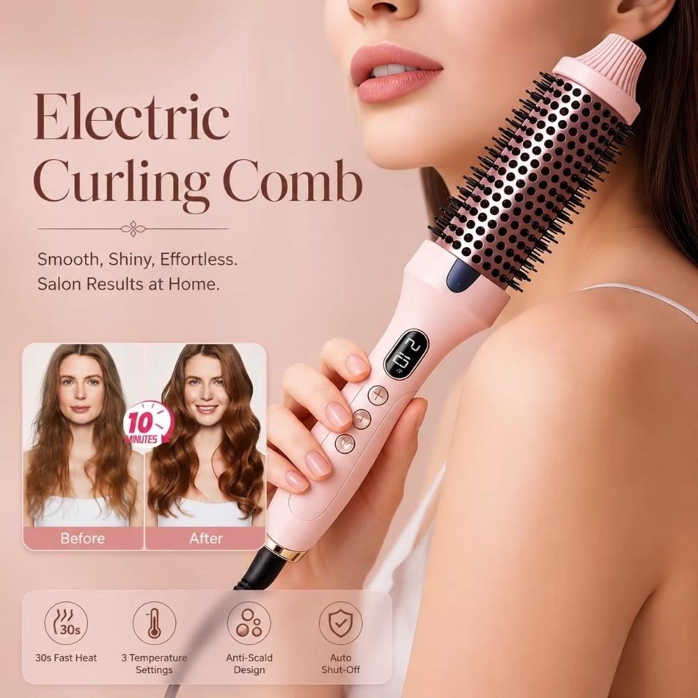 Anti-Scald Hair Curler Straightener 2 In 1 Electric Curling Wand Hair Curling Iron Household Use