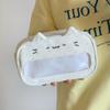 Fashionable Kitten Pencil Pouch with Clear Window and Wave Points for Travel