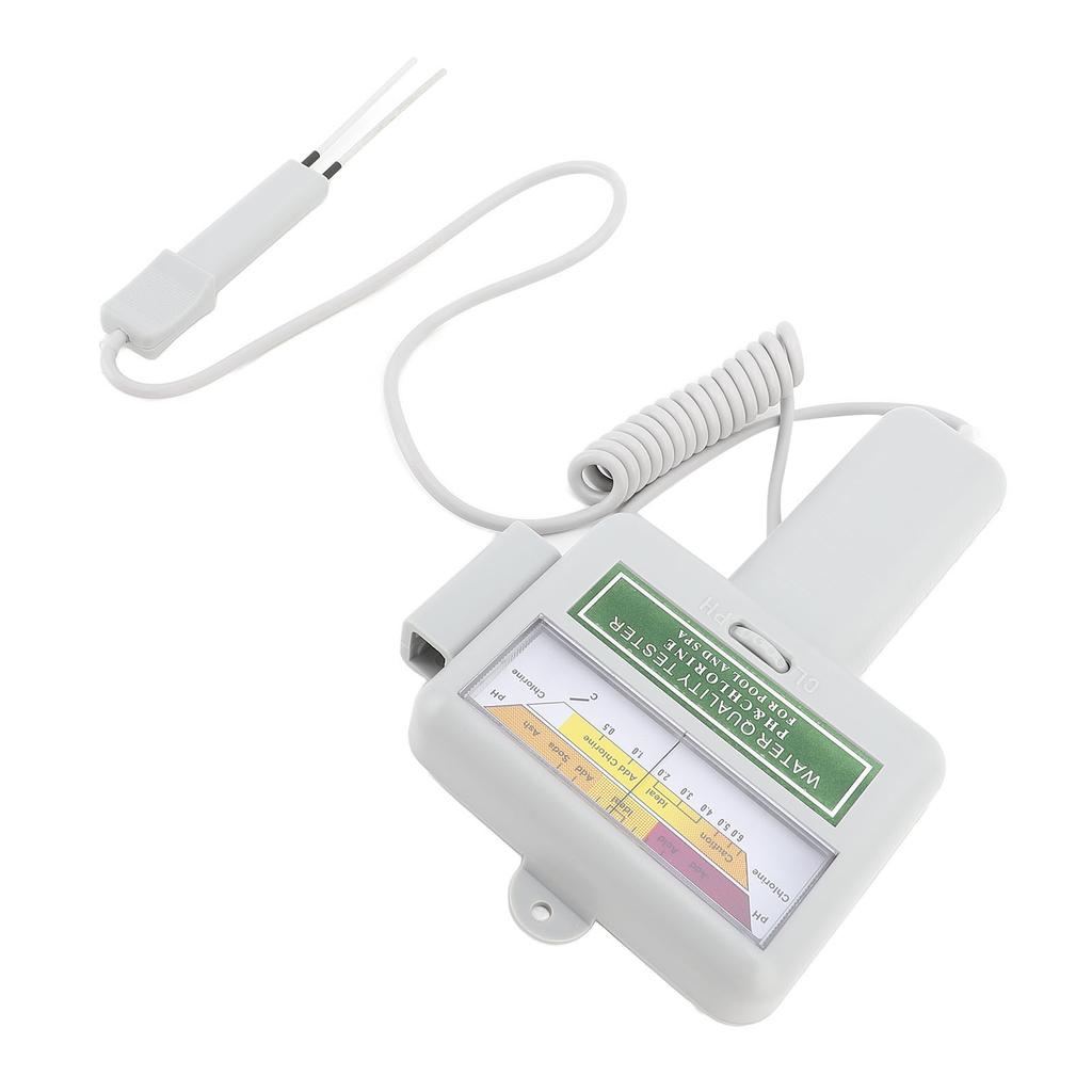PH CL2 Chlorine Tester Dual Probe Large Display Screen Battery Powered Digital Water Quality Tester