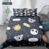 3D Koala Duvet Cover Set Microfiber Cartoon Leaves Baby Bear Australian Wildlife Themed  Bedding Set Queen Size Comforter Cover