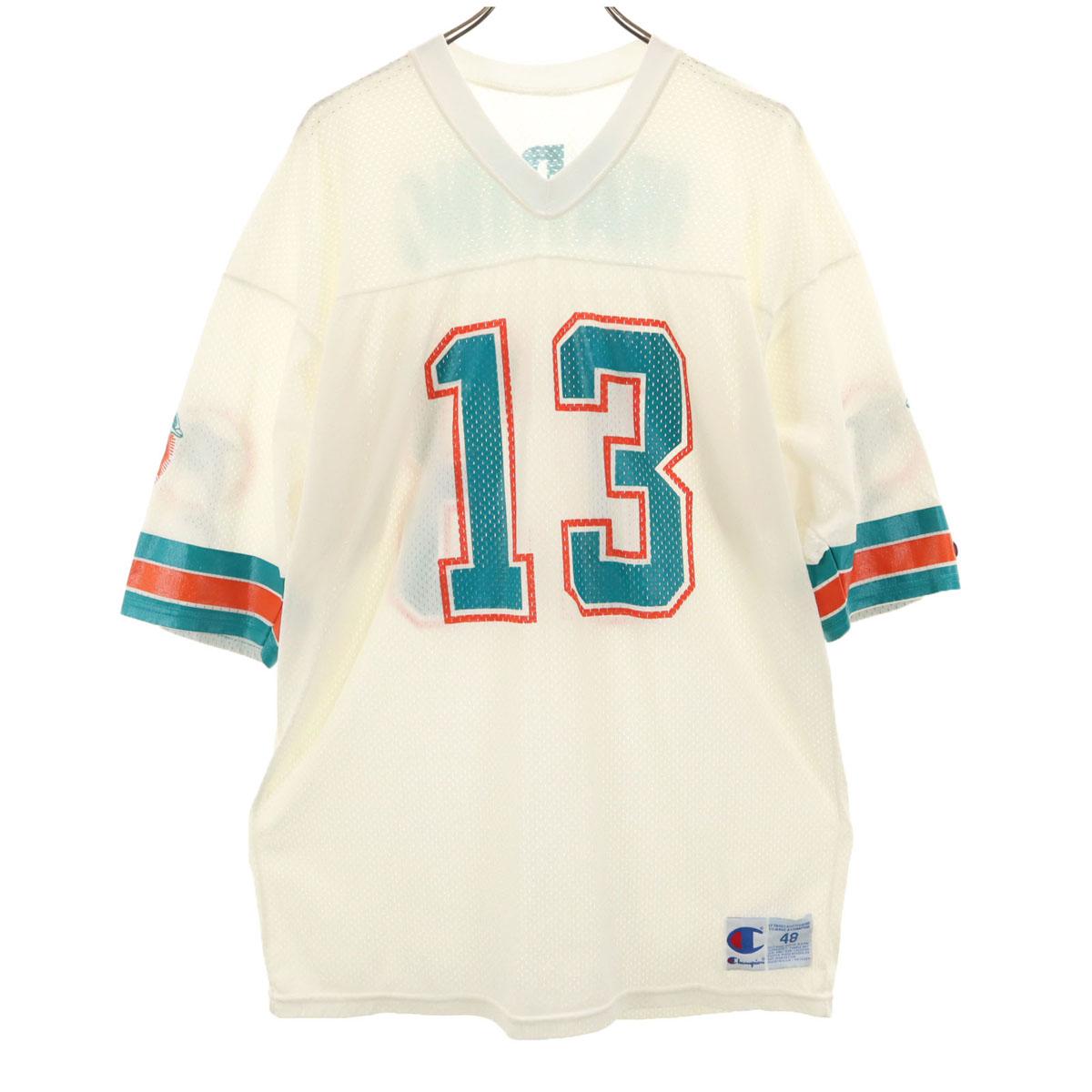 

Champion 90-х годов Сделано в США Старая игровая футболка НФЛ Miami Dolphins MARINO 13 с коротким рукавом Мужская Б/У