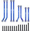 High Clearance 4 Links Set Aluminum Linkage for Traxxas 1/18 TRX4M K10 F-150 Upgrade Parts RC Crawler Car (Dark Blue)