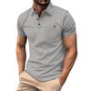 Men's Solid Color Short Sleeve Lapel Shirt Men's Casual Fashion Shirt