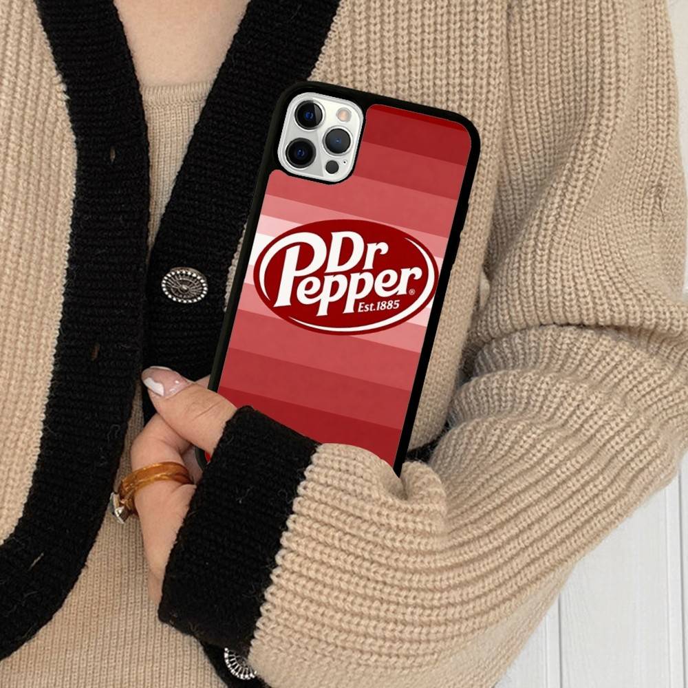 

Soft Drink Brand Dr Pepper Phone Case For IPhone 16 Pro Max 15 14 Plus 14 13 12 11 17 PC+TPU Cases Back Cover iPhone 14