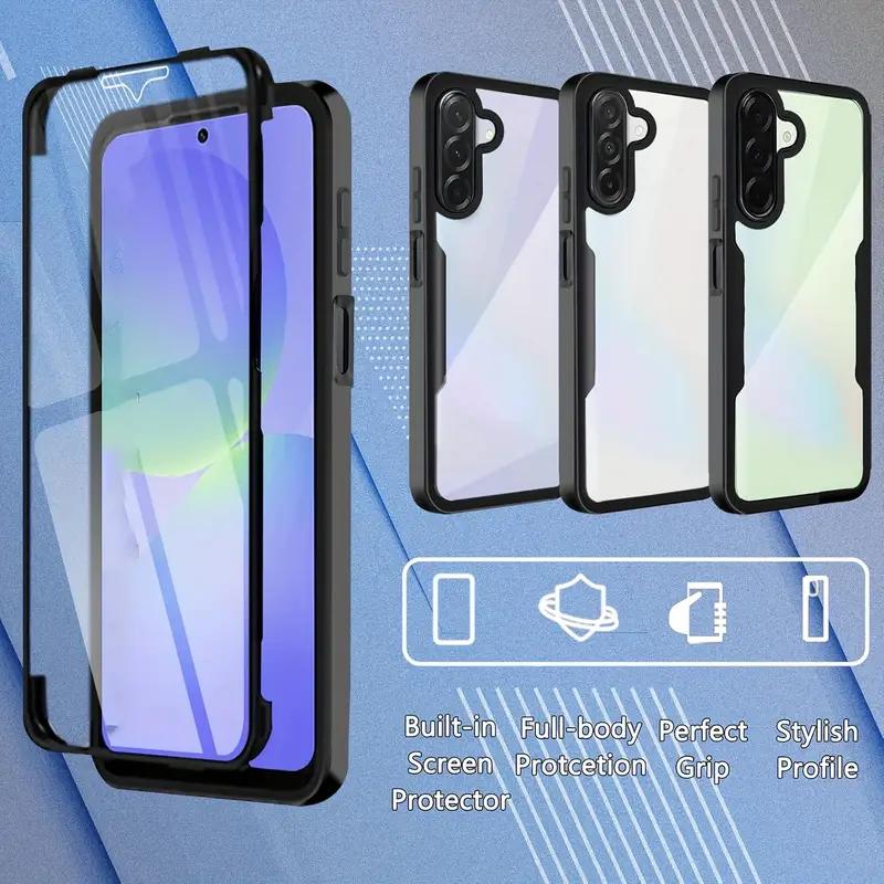360° Oboustranný průhledný kryt na telefon pro Samsung Galaxy A36 A56 A26 A35 A34 A55 A54 A53 A25 5G A16 A15 A14 A13 A12 A06 A05 A04