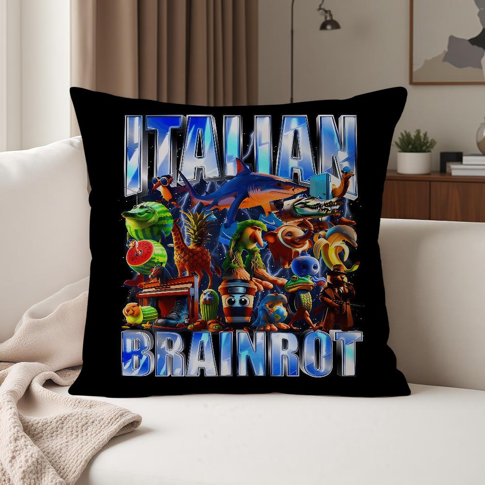 Itallan B-Brainrot Creative A-Animal Pillow Case Suitable For Bedrooms Living Rooms Cars Home Decoration