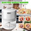 Wiederaufladbarer elektrischer Lebensmittelzerkleinerer, 250 ml Mini-Gemüseschneider für Zwiebeln, Knoblauch, Fleisch, Multifunktionaler Küchenhäcksler Prozessor