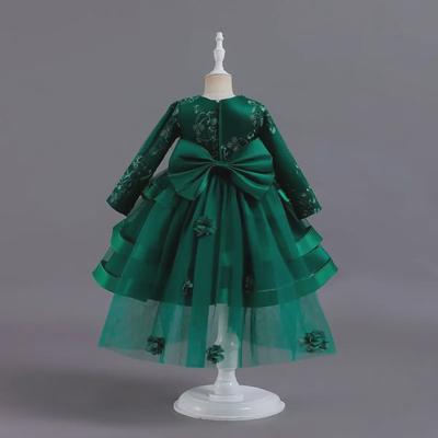Girls' Layered Tulle Princess Dress - Flower Girl & Performance Outfit