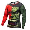 Stylish And Comfortable Men T-shirt Long Sleeve Super Hero Compression Sport 3d Fitness Cycling Shirt