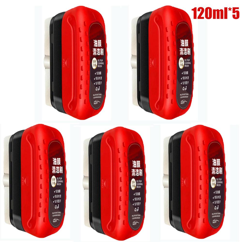 120ML Car Glass Cleaner Automotive Glass Sponge Cleaning Brush Windshield Oil Film Cleaner Glass Polishing Agent Auto Detailing