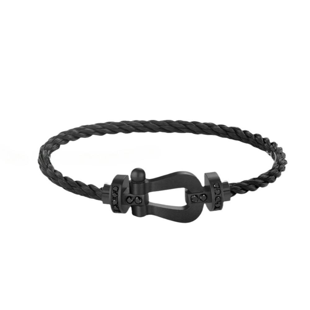 

Полный дрель с копытом лошади большой парный браслет из 8 символов