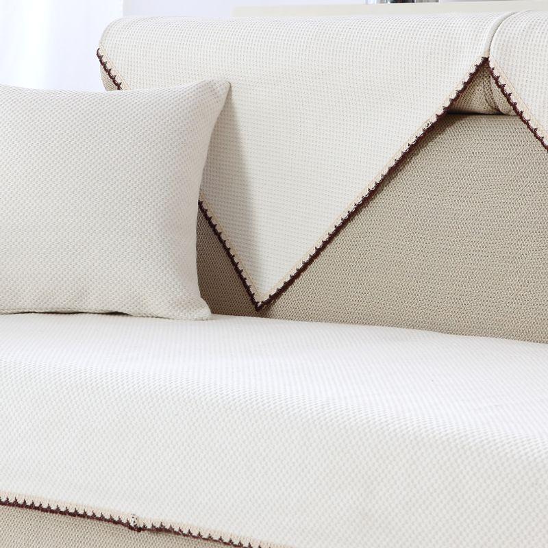 

Подушка для дивана из белого льна в западном стиле, ткань из хлопка и льна, утолщенный всесезонный нескользящий чехол для дивана, минималистичный современный коврик для гостиной, дышащий Milky White 60*60cm