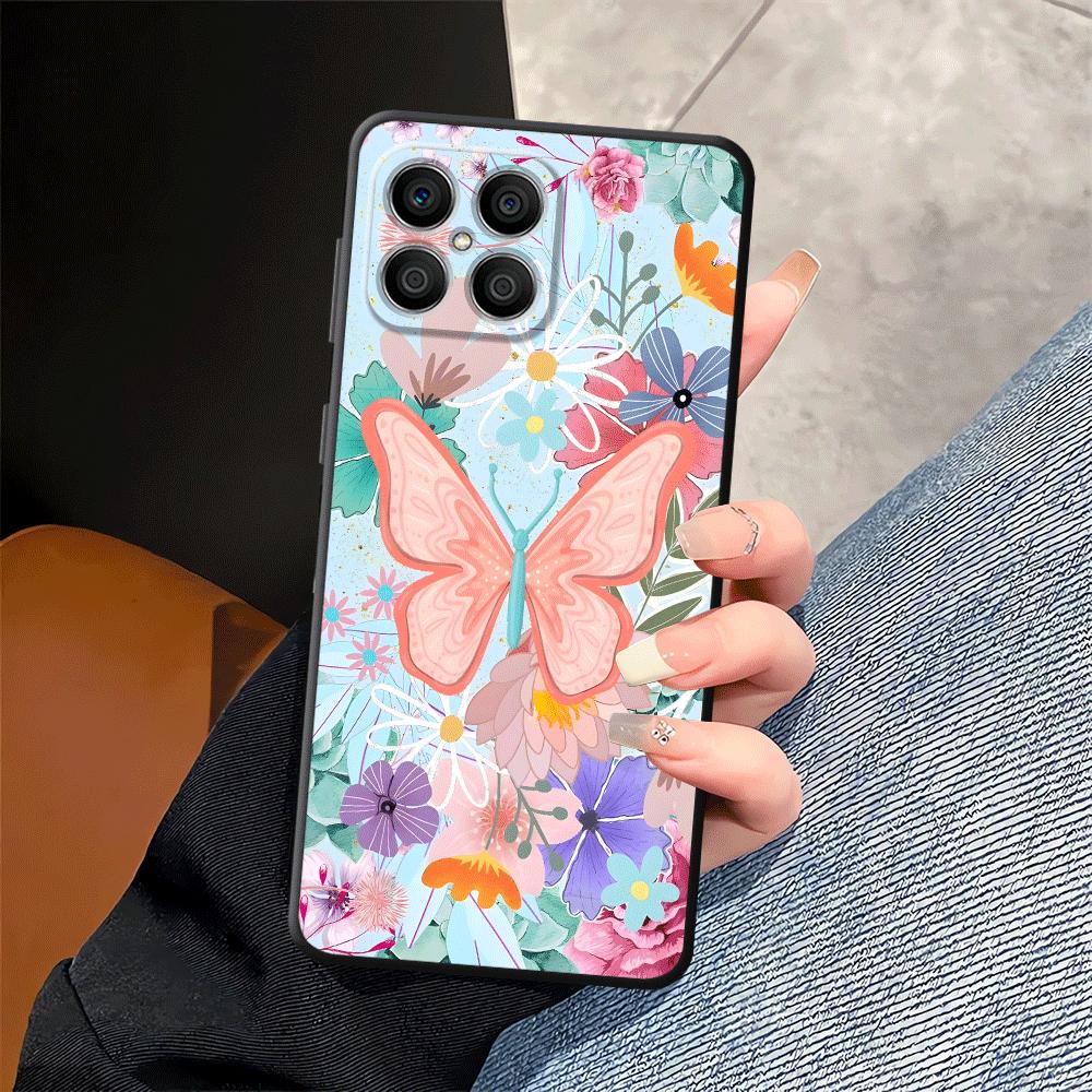 Funda Phone Cover Case for Honor X7 Magic5Lite X9a 70 8X 200 400 Lite X5b 90 X6 X8 Cartoon Butterfly Flower