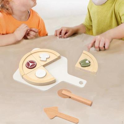 Wooden Pizza Set Pretend Play Education,Wood Cooking Toys,Role Play,Learning Toy,Kitchen Toy Kitchen