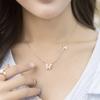 Korean Style Butterfly Necklace in 18K Rose Gold Titanium Steel