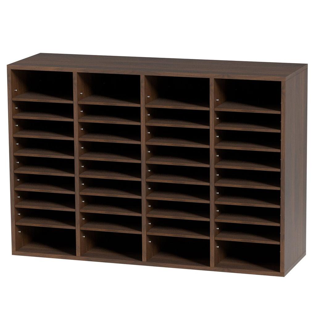 Literature Organizers, 36 Compartments Office Mailbox with Adjustable Shelves, Wood Literature Sorter 39.3x12x26.8 inches for Office, Home, Classroom,