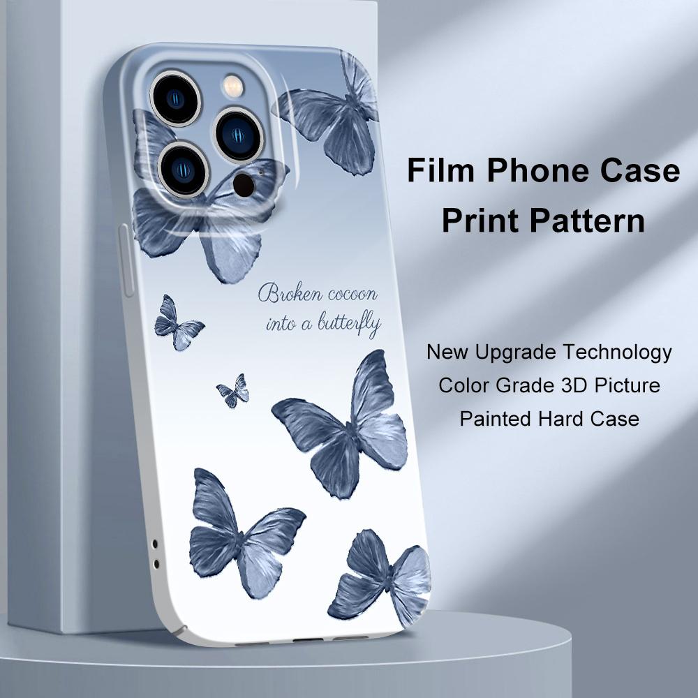 Verleidelijk Vlinder Telefoonhoesje Voor iPhone 13 12 11 7 8 6 6S Plus Pro Max Mini X XS XR SE 2020 2022 Film Harde Cover