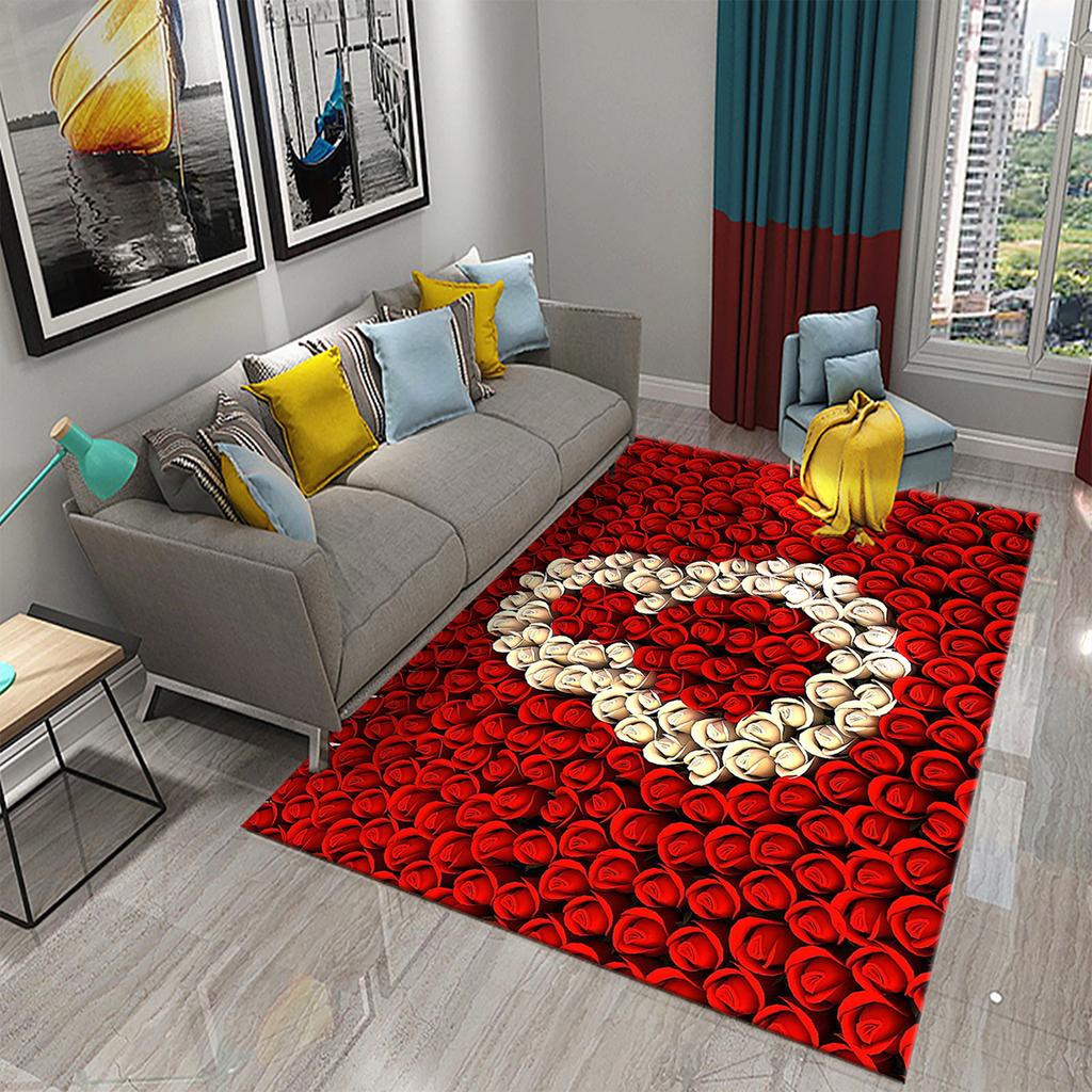 3D Rose Flower Carpet for Living Room Large Area Rug Bedroom Decor Mat Hallway Doormat Entrance Mat Decor Bathroom Non-slip Rugs