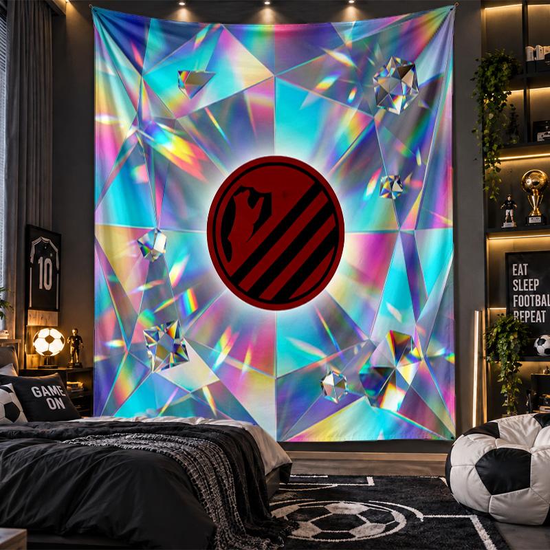 Wall Hanging Tapestry Atletico Madrid Print Cloth for Living Room Bedroom Home Decor