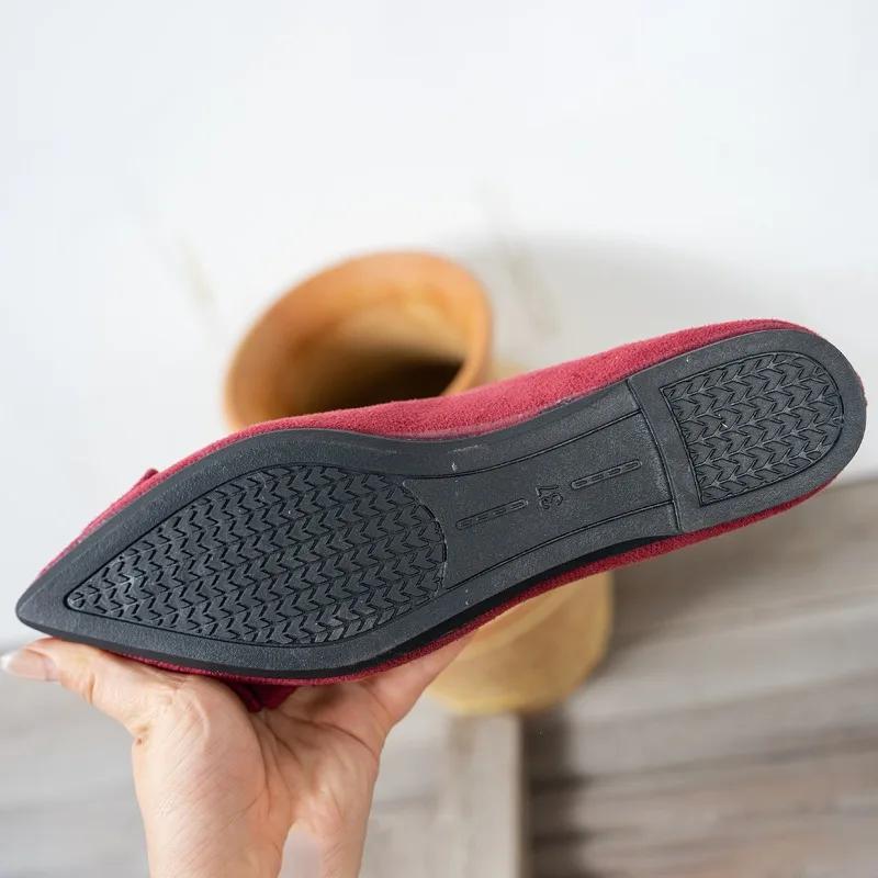 Fashion Plus Size 2025 Hot Sale Women's Flats Soft Bottom Slip on Pointed Toe Butterfly-knot Flats Outdoor Casual Daily Walking Shoes